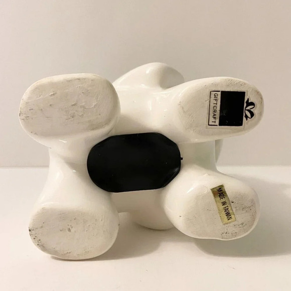 Vintage Giftcraft Dog Coin Bank Green Bowtie 6 Inch Tall Puppy  Figurine Taiwan - Picture 7 of 16